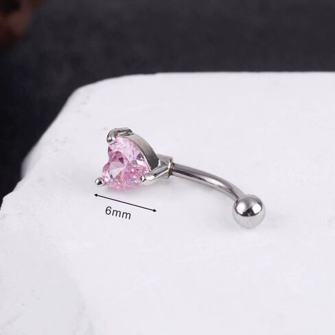 4Pcs 16G 316L Surgical Steel Eyebrow Piercing Curved Barbell for Women Dainty Pink CZ Heart butterfly Flower Pearl Eyebrow Rings Studs Rook Cartilage Earrings Belly Ring Body Piercings Jewelry in Kuwait