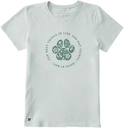Life is Good Women's Best Things in Life Short Sleeve Crusher-LITE Tee, Fog Gray in Saudi Arabia