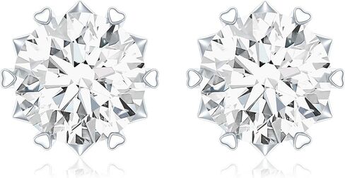 أقراط سوليتير مويسانيتي معتمدة من الفضة المطلية بالذهب، جودة D-Vs1، ترصيع مويسانيتي دائري 7 مم مع برغي خلفي in Kuwait