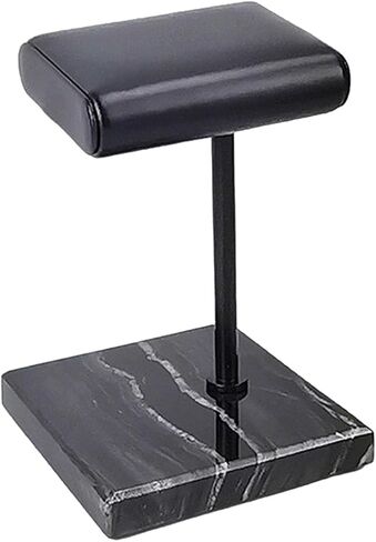 , Jewelry Holder Stand, PU Leather & Marble Watch Display Stand for Watches, Jewelry, Bracelets and Bangles (Marble, PU Leather), Silver Rod in Saudi Arabia