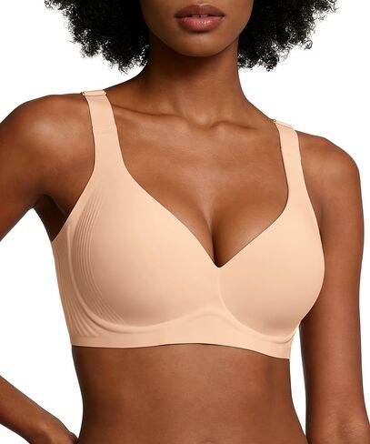 Wireless Jelly Bras for Women,Supportive Seamless T-Shirt Bras,Push Up Comfortable No Underwire Bra with Everyday Bras Nude in Saudi Arabia