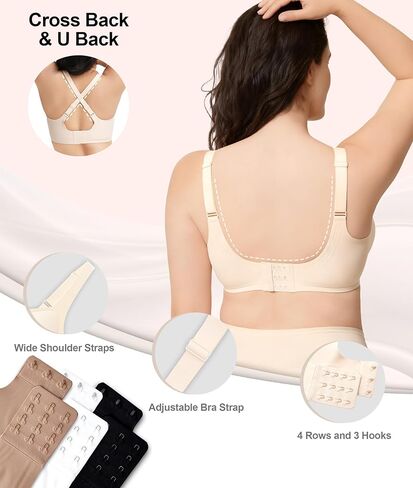 Wireless Jelly Bras for Women,Supportive Seamless T-Shirt Bras,Push Up Comfortable No Underwire Bra with Everyday Bras Nude in Saudi Arabia
