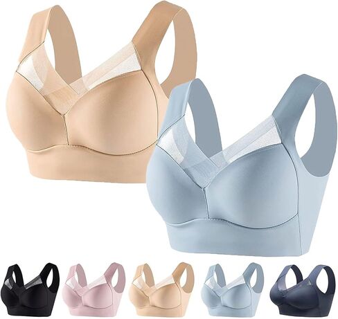 Seamless Sexy Push Up Wireless Bra, Seamless Wireless Bra Dark Blue in Kuwait