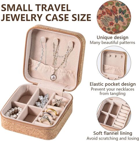 9 Pack Travel Jewelry Box Gifts for Pooja Bridesmaid Mini Jewelry Travel Case Box Bulk Jewelry Boxes Small Earring Storage Organizer in Kuwait