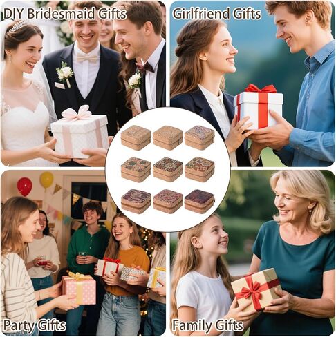 9 Pack Travel Jewelry Box Gifts for Pooja Bridesmaid Mini Jewelry Travel Case Box Bulk Jewelry Boxes Small Earring Storage Organizer in Kuwait