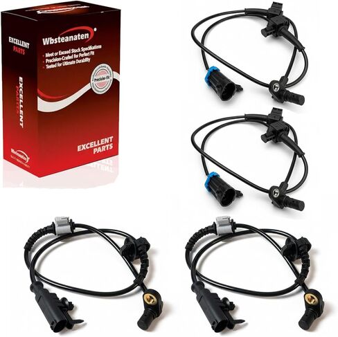 مستشعر سرعة عجلة ABS 4 قطع: أمامي خلفي يسار ويمين متوافق مع شيفروليه 2007-10 سيلفرادو 1500 V8 5.3L V8 6.0L V8 6.2L، 2007-12 Tahoe V8 5.3L/6.0L/6.2L، كاديلاك 2007-14 إسكاليد V8 6.0L/6.2L in Kuwait