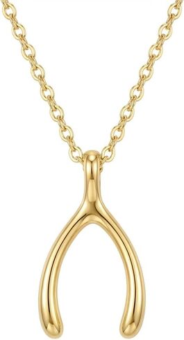Wishbone Necklace for Women, Trendy Alt Jewelry Dainty Charm Pendant, Simple Everyday Jewelry, Fashion Accessory Gift for Her in Saudi Arabia