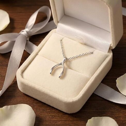 Wishbone Necklace for Women, Trendy Alt Jewelry Dainty Charm Pendant, Simple Everyday Jewelry, Fashion Accessory Gift for Her in Saudi Arabia