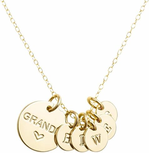 Mimi Necklace with Initials, 14k Gold Filled, Custom Grandma, Engraved Oma Necklace, Mimi Engraved Jewelry in Saudi Arabia