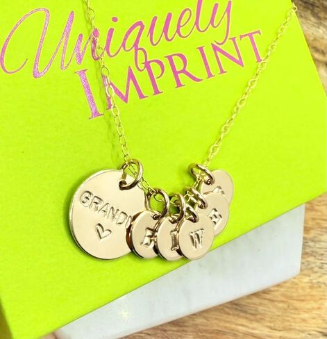 Mimi Necklace with Initials, 14k Gold Filled, Custom Grandma, Engraved Oma Necklace, Mimi Engraved Jewelry in Saudi Arabia