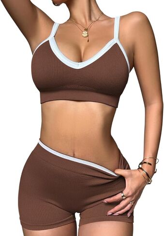 1 Set Women's Yoga Sports Bra Set, Sports Underwear, Breathable and Comfortable Suitable for Everyday Use in Saudi Arabia