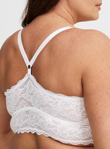 حمالة صدر نسائية من Torrid بمقاس كبير من الدانتيل XO بتصميم متقاطع، Cloud Dancer، 2 in Kuwait