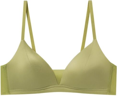 SiIRiver Women's Inbarely Triangle Bralette Plunge Silk Bra No Underwire Thin Padding Comfortable Everyday in Saudi Arabia