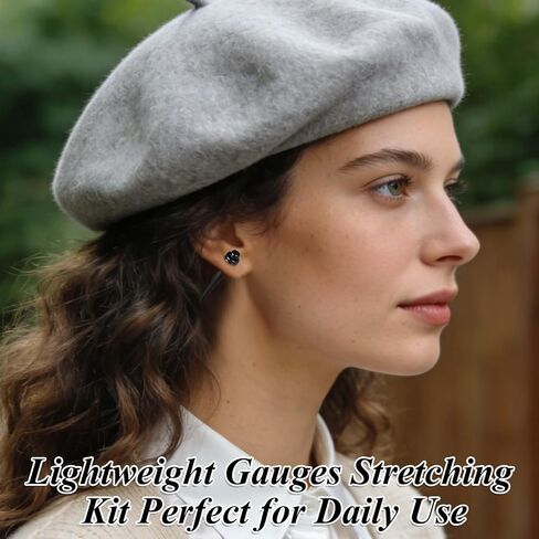 50Pcs Ear Stretching Kit 14G-00G Acrylic Gauges for Ears Tapers, Tunnels & Plugs, Lightweight Acrylic Expanders for Starter Beginner Men Women in Kuwait