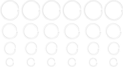 24 Pcs Clear Nose Rings, Acrylic Clear Nose Piercing, Hoop Piercing Retainers, Invisible Horseshoe Ring, Ear Piercings Retainer(6/8/10/12mm) in Kuwait