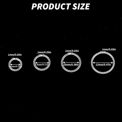 24 Pcs Clear Nose Rings, Acrylic Clear Nose Piercing, Hoop Piercing Retainers, Invisible Horseshoe Ring, Ear Piercings Retainer(6/8/10/12mm) in Kuwait