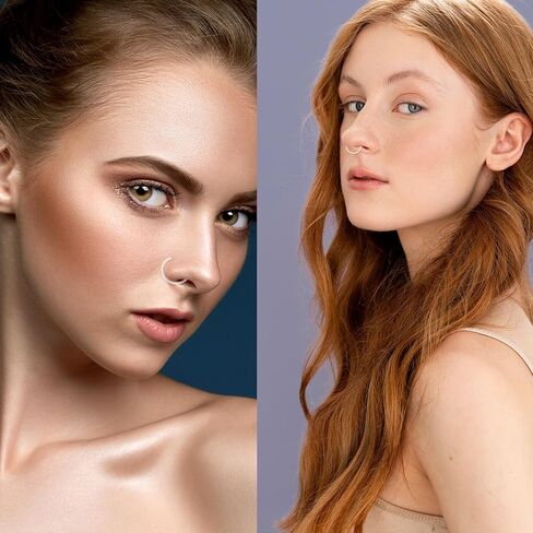 24 Pcs Clear Nose Rings, Acrylic Clear Nose Piercing, Hoop Piercing Retainers, Invisible Horseshoe Ring, Ear Piercings Retainer(6/8/10/12mm) in Kuwait