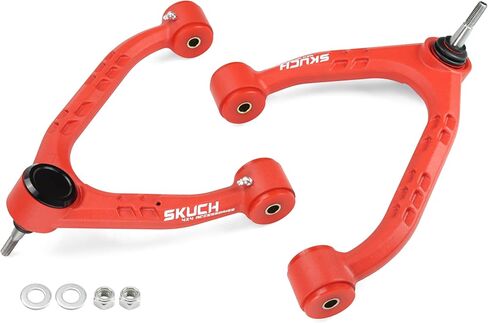2-4'' Lift Aluminum Upper Control Arms for 2014-2018 Chevy Silverado GMC Sierra 1500, 2015-2018 Chevy Tahoe, Suburban 1500, GMC Yukon, Yukon XL, Greasable Ball Joints - Wrinkle Red in Kuwait