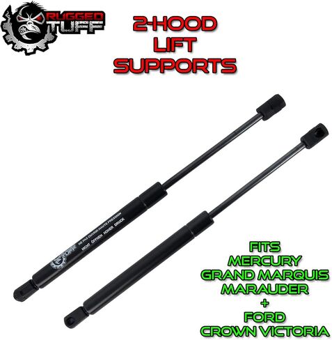 Front Hood Lift Support Shocks Struts for 1998-2011 Ford Crown Victoria, 1998-2011 Mercury Grand Marquis, 2003-2004 Mercury Marauder Engine Cover Bonnet Lifter PM3156 SG304024 4118 (2 Qty) in Saudi Arabia