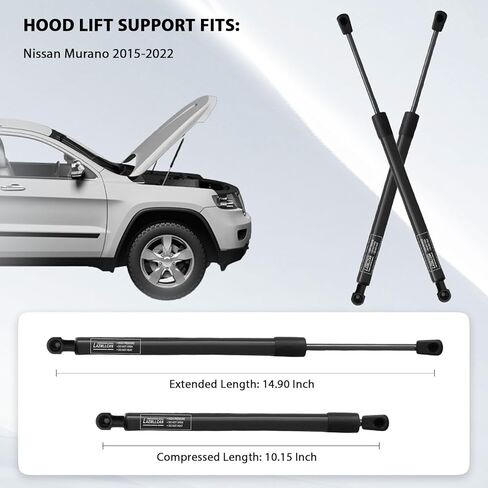 2Pcs Hood Struts Lift Support Fit for 2015 2016 2017 2018 2019 2020 2021 2022 Nissan Murano Front Gas Spring Shocks,654705AA0A,7094,SG325034 in Kuwait
