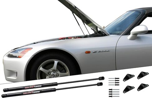 نظام Redline Tuning 21-18010-02 غطاء محرك السيارة QuickLIFT Plus متوافق مع Honda S2000 (جميع المكونات السوداء) in Saudi Arabia