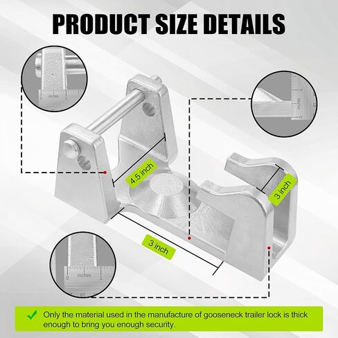 Gooseneck Trailer (Silver Gooseneck Lock+Keyed Lock) in Kuwait