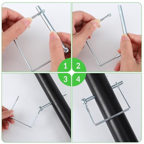 40 Pcs Trailer Hitch Pin, 1/4 Inch Heavy Duty Carbon Steel Safety Coupler and Shaft Locking Pin, for Farm Lawn Garden Towing PTO Equipment and Hitches, Silver in Kuwait