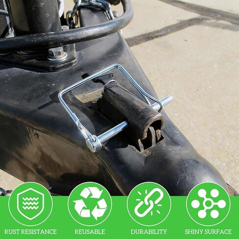 40 Pcs Trailer Hitch Pin, 1/4 Inch Heavy Duty Carbon Steel Safety Coupler and Shaft Locking Pin, for Farm Lawn Garden Towing PTO Equipment and Hitches, Silver in Kuwait