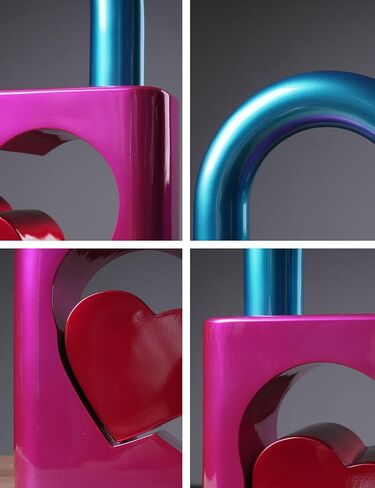 Abstract Sculpture Decor Modern Arts Lover Figurine Heart Decor Table Centerpiece Statue Polyresin 11.4 inch in Kuwait