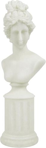 متجر SIMON'S SHOP تمثال نصفي كلاسيكي حديث للسيدات، تمثال طويل القامة 12.5 بوصة شخصية أنثى بيضاء على قاعدة لرف وحدة التحكم على سطح الطاولة، ديكور مكتب منزلي على الطراز الفرنسي in Kuwait