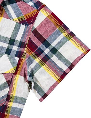 TUNEVUSE Boys Western Shirts Pearl Snap Short Sleeve Casual Plaid Button Down Kids Shirt 100% Cotton in Saudi Arabia