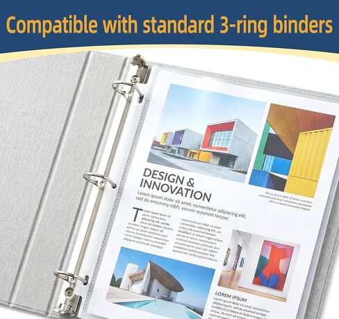 60 Pack Sheet Protectors,8.5 x11 Inch,Clear Heavy Duty Page Protectors for 3 Ring Binder, Top Loading Polypropylene Plastic Sleeves,Document Protectors for School Office Supplie,Letter Size in Kuwait