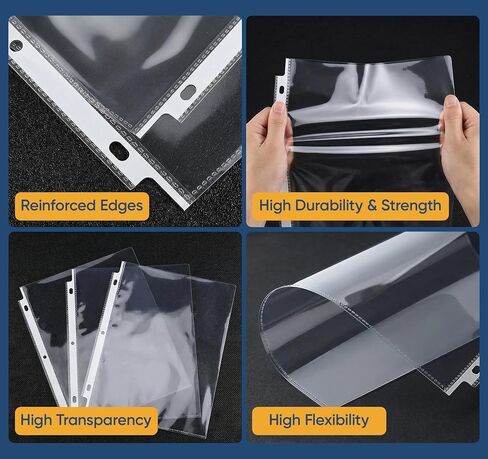 60 Pack Sheet Protectors,8.5 x11 Inch,Clear Heavy Duty Page Protectors for 3 Ring Binder, Top Loading Polypropylene Plastic Sleeves,Document Protectors for School Office Supplie,Letter Size in Kuwait