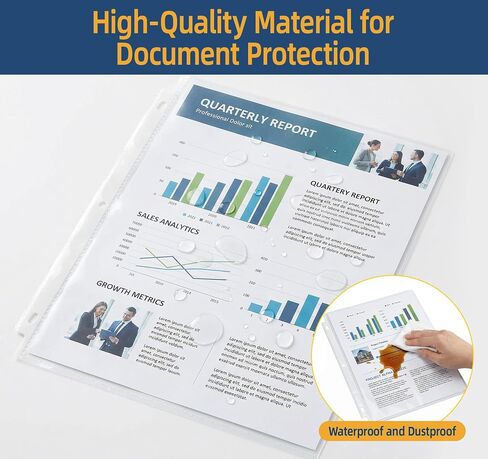 60 Pack Sheet Protectors,8.5 x11 Inch,Clear Heavy Duty Page Protectors for 3 Ring Binder, Top Loading Polypropylene Plastic Sleeves,Document Protectors for School Office Supplie,Letter Size in Kuwait