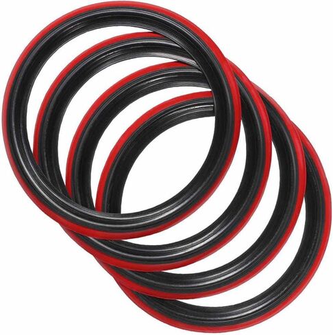 إطارات حائطية سوداء وحمراء مقاس 17 بوصة من PORTAWALL، إطارات جانبية للجدار الجانبي 4 قطع 17 إطارًا جانبيًا من المطاط / ملحقات خارجية عالمية للسيارة... in Kuwait