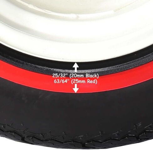 إطارات حائطية سوداء وحمراء مقاس 17 بوصة من PORTAWALL، إطارات جانبية للجدار الجانبي 4 قطع 17 إطارًا جانبيًا من المطاط / ملحقات خارجية عالمية للسيارة... in Kuwait