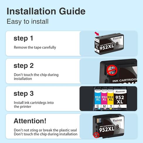 952XL Ink Cartridge Black Compatible for HP 952XL Ink Cartridges Combo Pack Work with HP OfficeJet Pro 8710 7740 8210 8715 8720 8702 8725 Printer (2 Black, 952XL Ink) in Kuwait