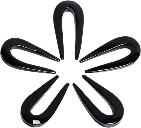 Pair of Black U Shaped Glass Tapers/Hangers in Kuwait