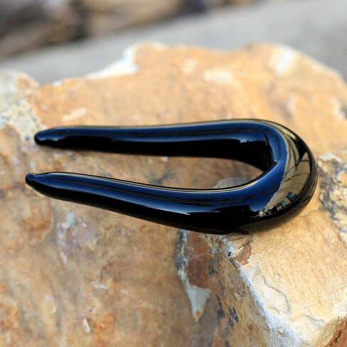 Pair of Black U Shaped Glass Tapers/Hangers in Saudi Arabia