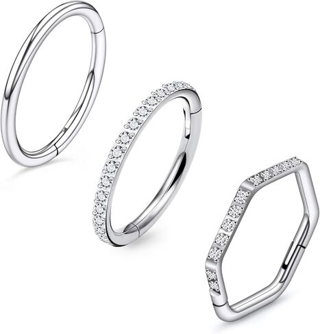 F136 Titanium 20/18/16G Horseshoe Septum Nose Lip Rings Piercings 8/10/12mm Cartilage Helix Daith Earrings Jewelry for Women Men in Kuwait