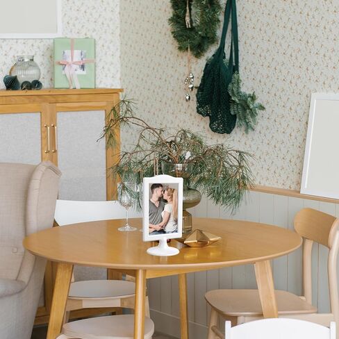 12 Pcs Double Sided Standing Picture Frames, 4x6 Inch Plastic Pedestal Photo Frame with Base, Table Top Display Holder for Wedding Menu Table Number in Kuwait