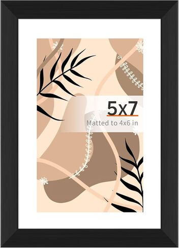 8x10 Black Picture Frame, Display Pictures 5x7 with Mat or 8x10 Without Mat, Wall or Tabletop Display with Stand, 1 Pack in Saudi Arabia