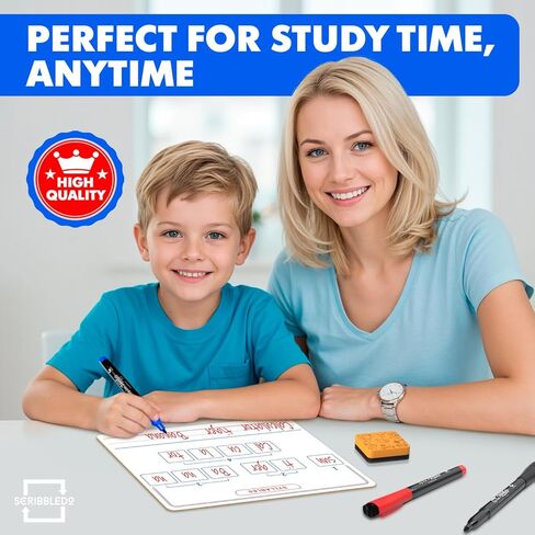 SCRIBBLEDO Elkonin Boxes Dry Erase Board 9x12 Inch Phonics Games Sounds and Blends Syllables Writing Practice Reusable Spelling Words Learn to Read and Write Homeschool & Classroom Supplies in Saudi Arabia
