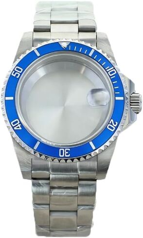 Watch Case with Band for Miyota 8215 Movement/mingzhu2813 Movement, Blue Bezel Diver Style Case Set, 904L Stainless Steel & Sapphire Crystal‌ in Saudi Arabia
