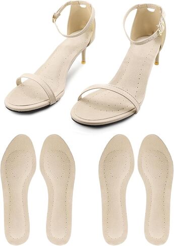 2 Pairs High Heel Cushioned Inserts for Women, Sandal Flats Insoles for Sweaty Feet Anti Slip, Thick Padding, Self Adhesive Shoe Cushion for Dress Shoes & Work Shoes, Medium 7.5-9 Size in Saudi Arabia
