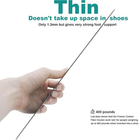 نعل داخلي من ألياف الكربون، زوج واحد، من أجل تخفيف آلام أصابع القدم وشفاء كسور القدم، وبطانة رقيقة صلبة لتقويم العظام للنساء مقاس 6.5-7 in Kuwait