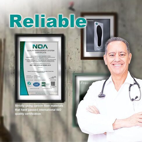 نعل داخلي من ألياف الكربون، زوج واحد، من أجل تخفيف آلام أصابع القدم وشفاء كسور القدم، وبطانة رقيقة صلبة لتقويم العظام للنساء مقاس 6.5-7 in Kuwait