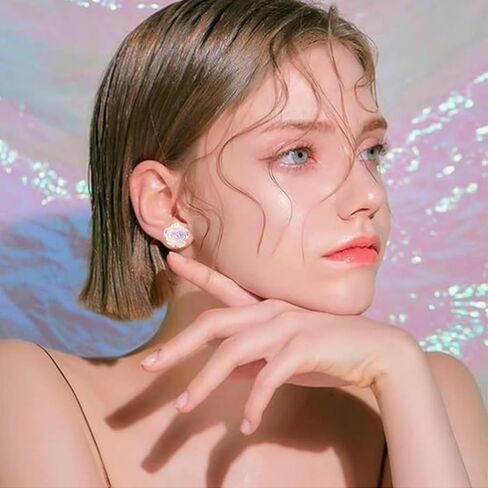 16 Pairs 8 mm Hypoallergenic Resin Stud Earrings Rose Flower Plastic Earring Posts with Clear Soft Earring Backs for Sensitive Ears Daily Sports Birthday Party (8 Colors) in Kuwait