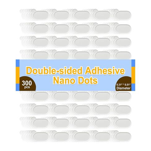 300Pcs Double Sided Adhesive Sticky Dots, Glue Clear Dots, Removable Mounting Putty Stick Tack Poster Putty, Adhesive Dots for Acoustic Soundproofing Foam Panels, Wall Hanging, Decoration in Kuwait