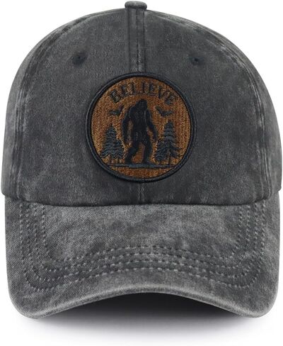 Bigfoot Hats for Men Women, Funny Adjustable Cotton Believe Sasquatch Baseball Cap in Saudi Arabia